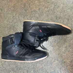 Levi's Black High-Top Sneakers for Men Size 12